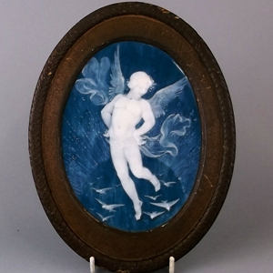 a pate sur pate plaque attributed to frederick alfred rhead